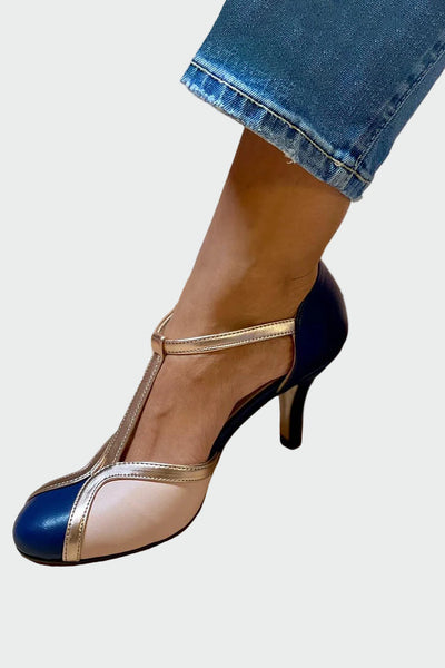 Anna Elegantni RetroSandali SrednjaPetkaTPasom