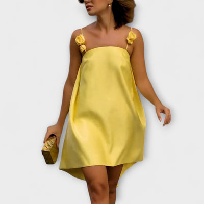 Jordan - Stilske cvetlične tiskane brezramne mini obleke