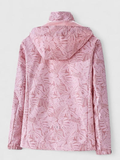 Tjaša – Elegantna vetrovka z botaničnim vzorcem