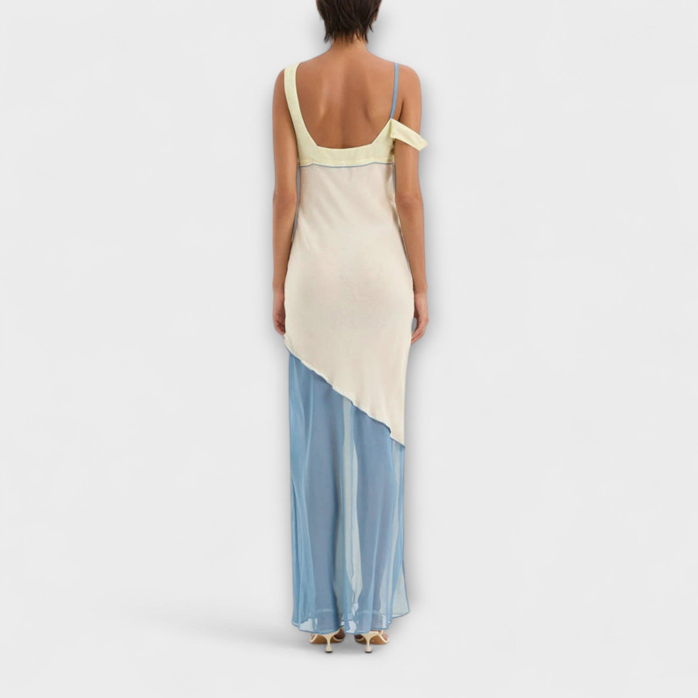 Alora - Midi obleka Thames z detajli vložkov