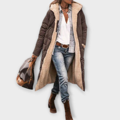 Kora - Topel plašč s krzneno podlogo