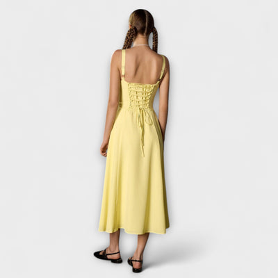 Upanje - Roza top obleka z detajlom razporka