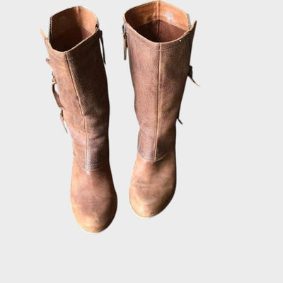 Alma – Vintage škornji do polovice meč