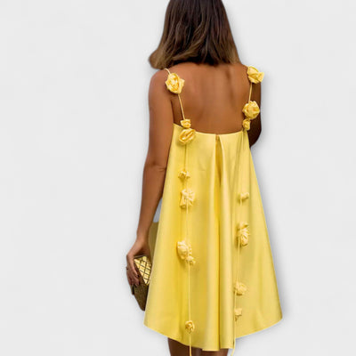 Jordan - Stilske cvetlične tiskane brezramne mini obleke