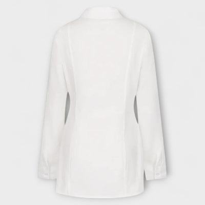 Indie - Bele plisirane obleke z dolgimi rokavi